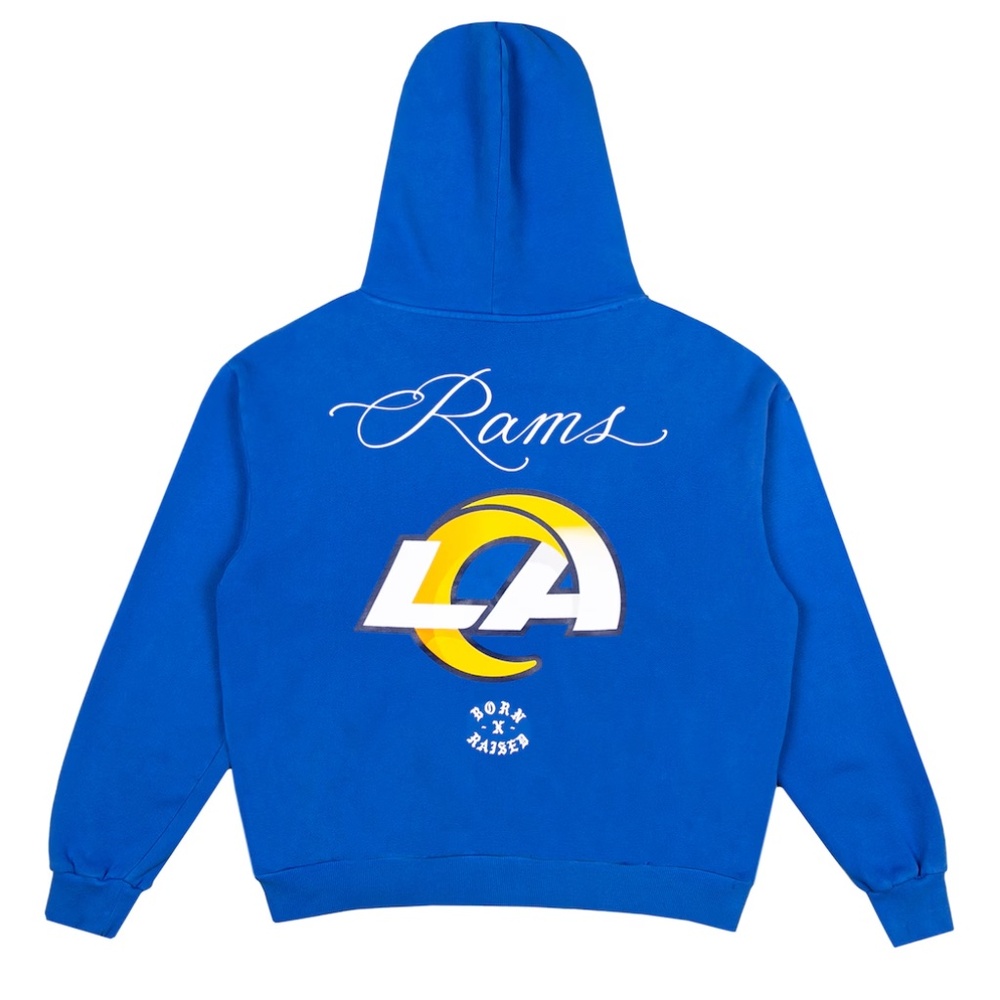 Unisex Los Angeles Rams Born x Raised Royal Fine Line Hoodie
